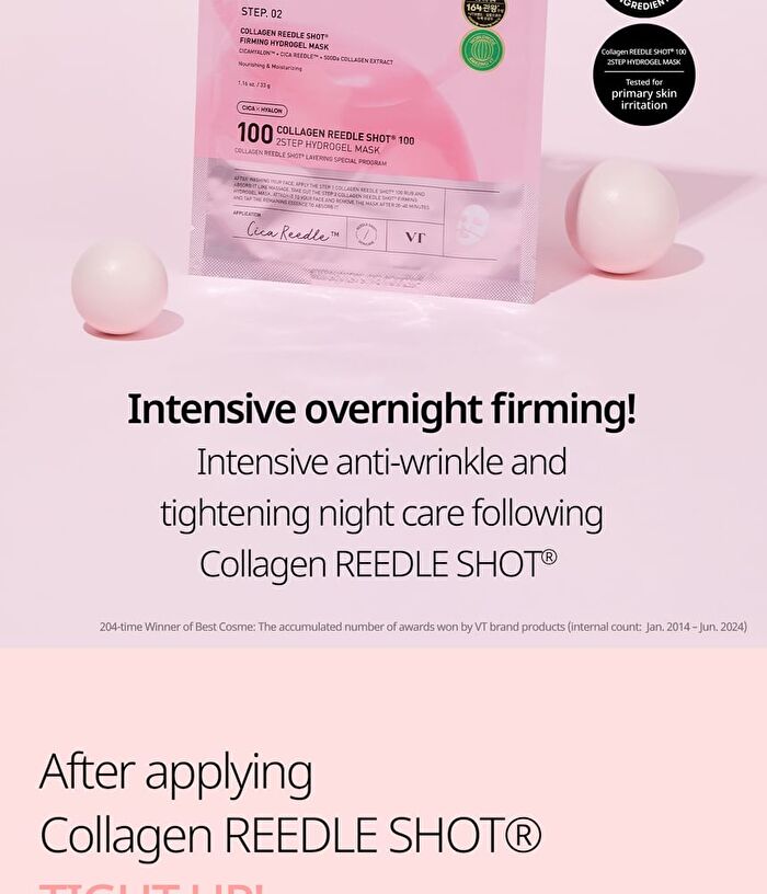 Vt Collagen Reedle Shot 100 2Step Hydrogel Mask Set - 34.5g x 4 sheets