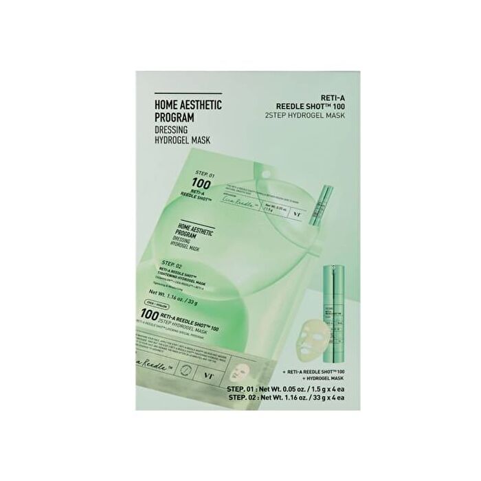 Vt Reti-A Reedle Shot 100 2Step Hydrogel Mask Set - 34.5g x 4 sheets