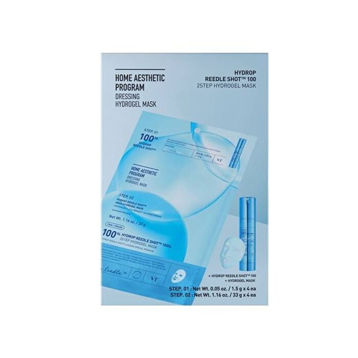 Vt Hydrop Reedle Shot 100hL 2Step Hydrogel Mask Set - 34.5g x 4 sheets