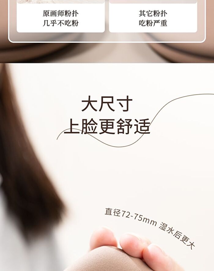 Original Artist Water Drop Skin-Friendly Powder Puff Set - 5 Types - Coffee - Set (2pcs)