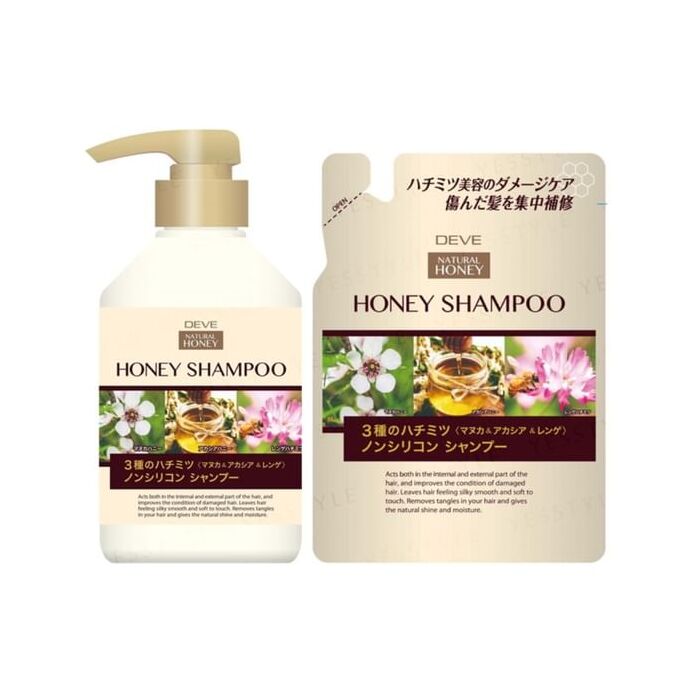 Kumano Cosme Deve Natural Honey Honey Shampoo - 350ml Refill