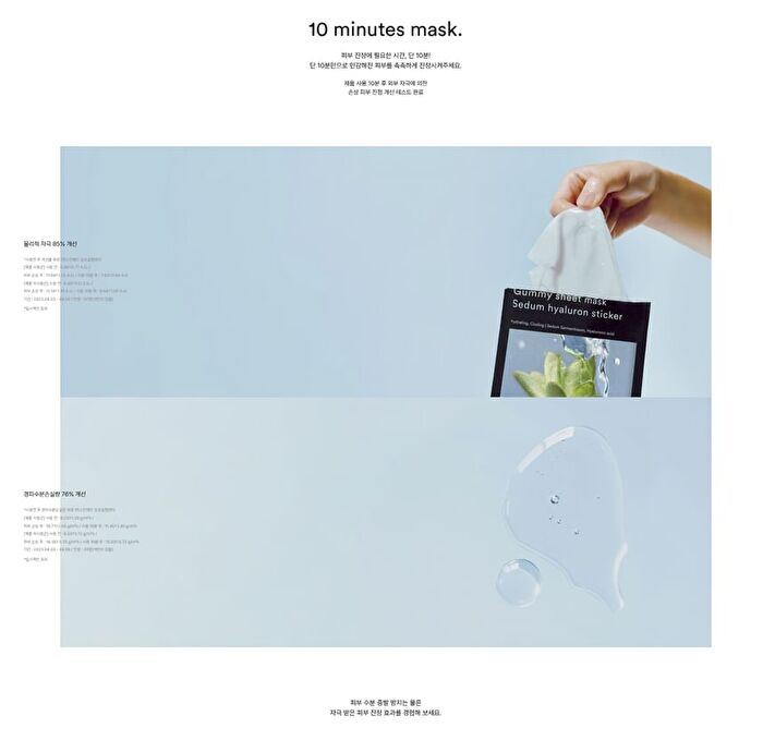 Gummy Sheet Mask - 5 Types - 2024 Version - Sedum Hyaluron Sticker