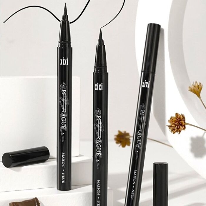 Straight Line Dense Liquid Eyeliner - (1-2) - #01 - 0.6ml