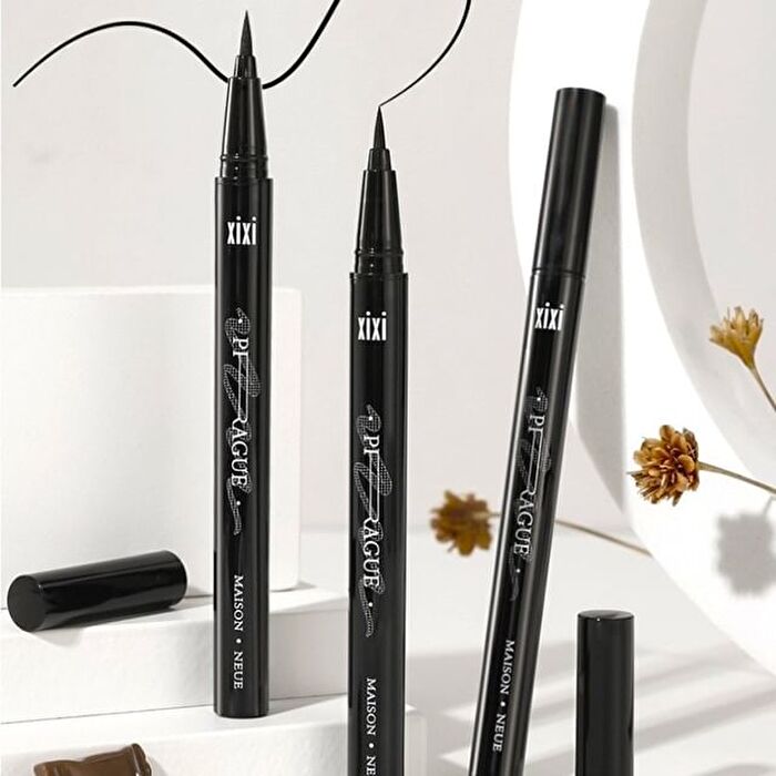 Straight Line Dense Liquid Eyeliner - (1-2) - #01 - 0.6ml