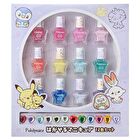 Pokemon Peaceful Place Peel Off Nail Polish 12 Colors Set - Pink - 12 pcs