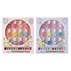 Pokemon Peaceful Place Peel Off Nail Polish 12 Colors Set - Pink - 12 pcs