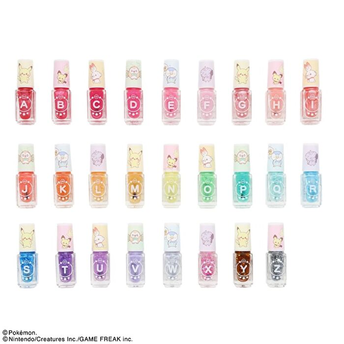 Shobido Pokemon Peaceful Place Peel Off Nail Polish 26 Colors Set - 26 pcs