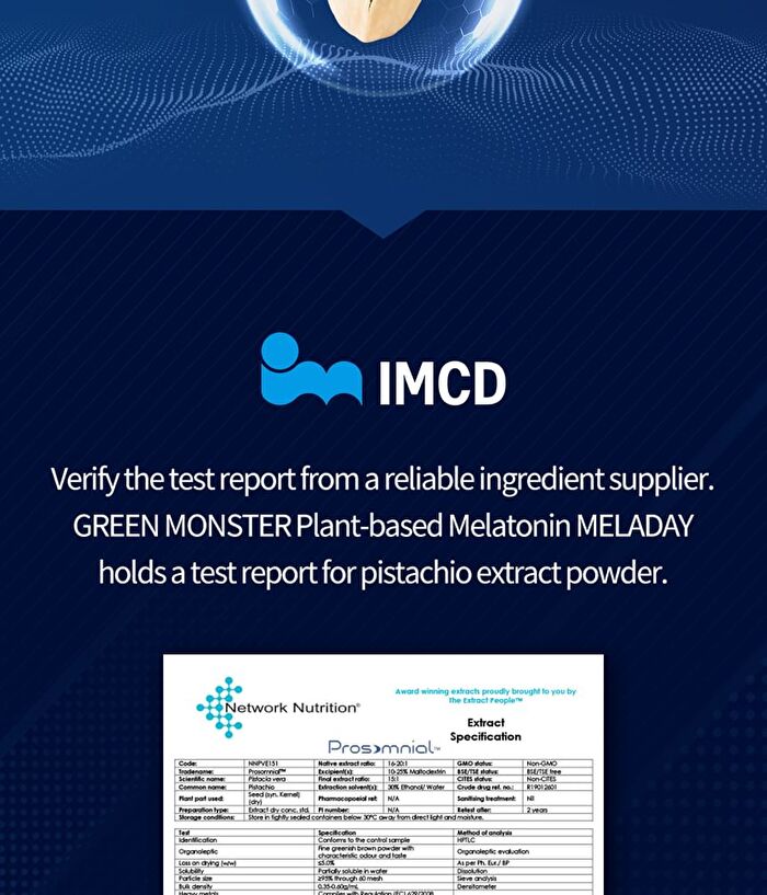 Green Monster Plant-based Melatonin Meladay - 450mg x 28 Tablets