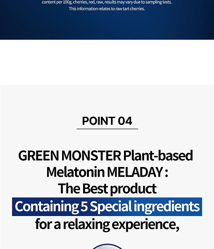 Green Monster Plant-based Melatonin Meladay - 450mg x 28 Tablets