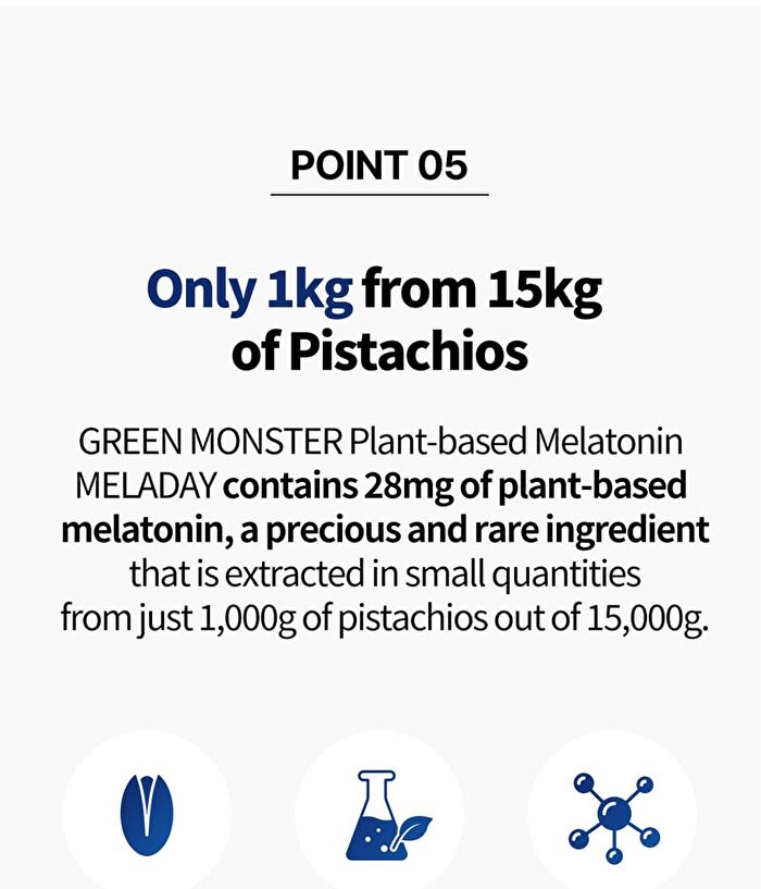 Green Monster Plant-based Melatonin Meladay - 450mg x 28 Tablets