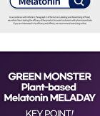Green Monster Plant-based Melatonin Meladay - 450mg x 28 Tablets
