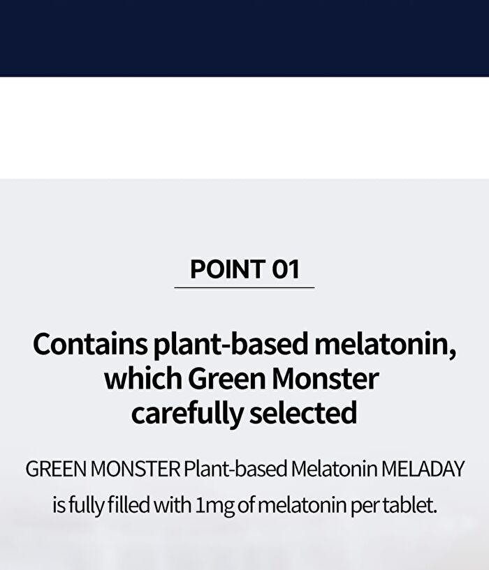 Green Monster Plant-based Melatonin Meladay - 450mg x 28 Tablets