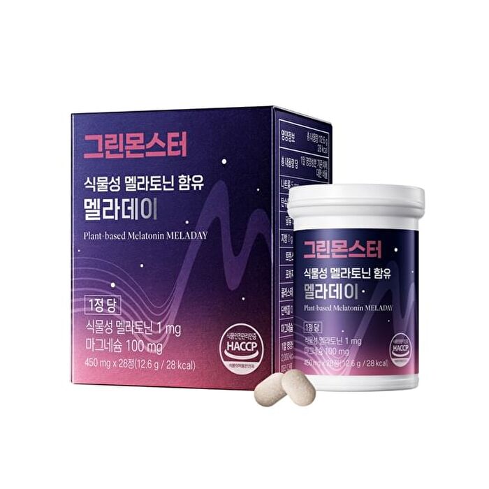 Green Monster Plant-based Melatonin Meladay - 450mg x 28 Tablets