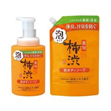 Kumano Cosme Shikioriori Medicated Kakishibu Weak Acidic Persimmon Antiperspirant Foam Body Soap - 500ml