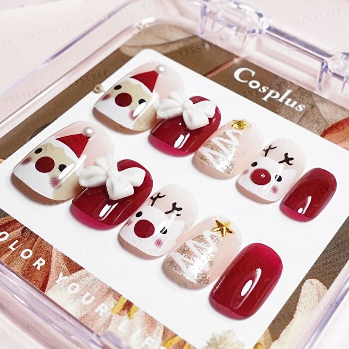 Monina Premium Wearable Gel Nail Tips Set - Gift Exchange Party - 1 Set