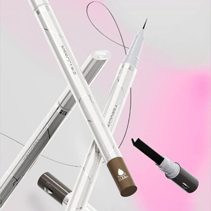 Veecci Fine Filaments Liquid Eyeliner - 4 Colors - X04# Gray Brown - 0.3ml & 0.2ml