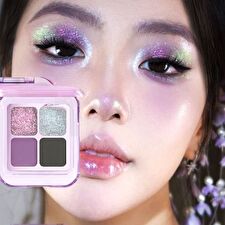 Gella's 4 Colors Chameleon Eyeshadow Palette - Cool Smokey Purple - #M04 Cool Smoke Purple - 5.8g
