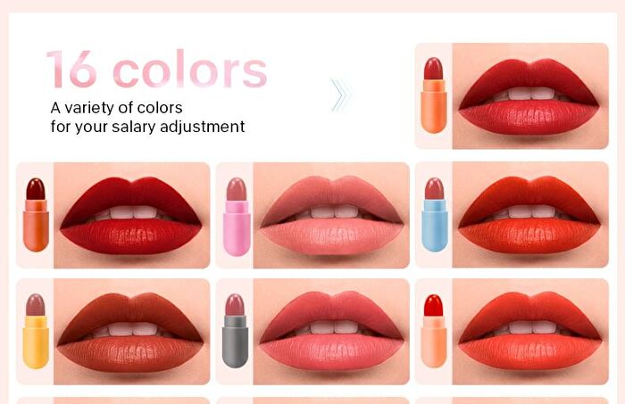 Derol Set of 16: Profusion Capsule Velvet Lipstick - #1g*16pcs