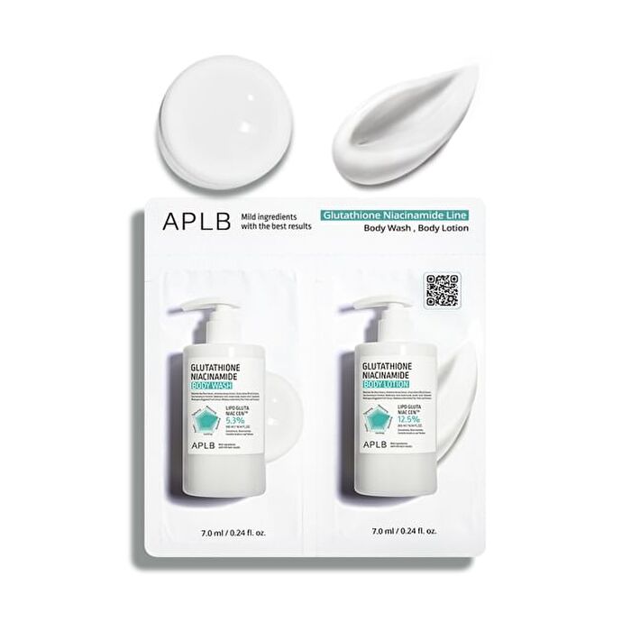 Aplb Glutathione Niacinamide Body 2 Types Sachet Set - 1 Set