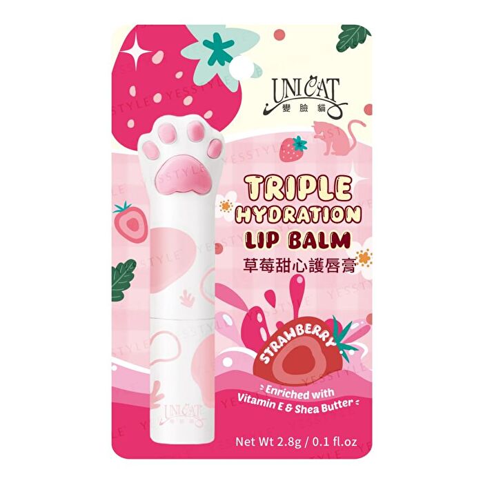 Unicat Cat Paw Lip Balm - Triple Hydration Strawberry