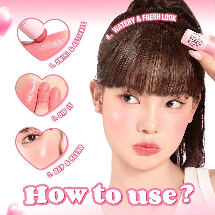 Pinkflash Multi-Use Watery Blush Stick - 2 Colors - #NU02 Fig Heart - 3.5g