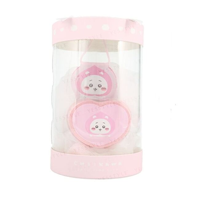 Shobido Chiikawa Bathtime Gift Sponge & Bath Fizz - Hachiware White Peach - 2 pcs