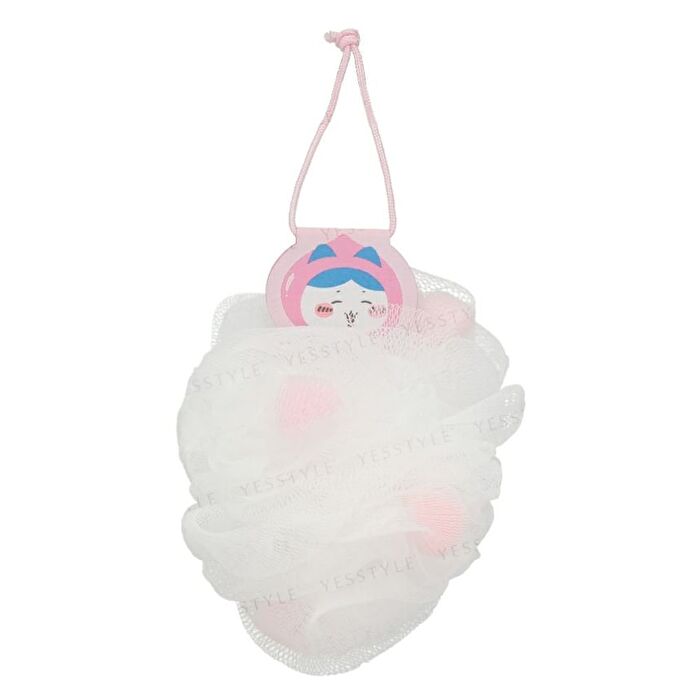 Shobido Chiikawa Bathtime Gift Sponge & Bath Fizz - Hachiware White Peach - 2 pcs