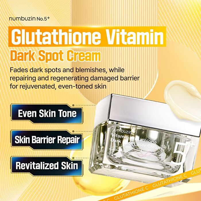 numbuzin No. 5+ Vitamin Glutathione Dark Spot Laser Cream - 50ml