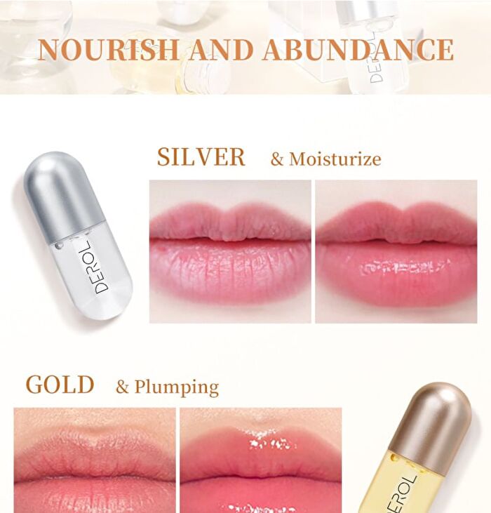 Derol Moisturize & Plumping Lip Set - #Lip Set - 5.5ml*2