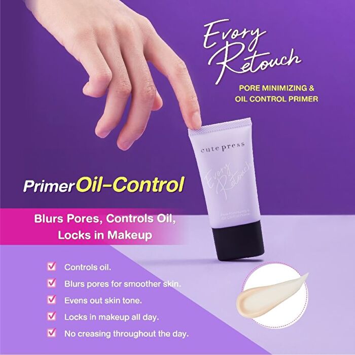 Evory Retouch Pore Minimizing & Oil Control Primer - 20g 