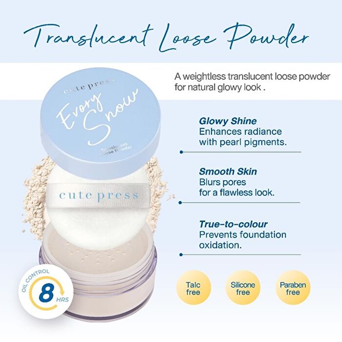 Evory Snow Translucent Loose Powder - 15g 