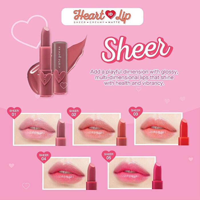 Heart ID Sheer Lipstick - Sheer 01