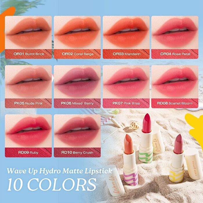 Wave Up Hydro Matte Lipstick - 02 Coral Beige