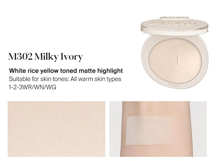 Joocyee Matte Highlighter Powder - 2 Colors - #M302 Milky Ivory - 4.3g