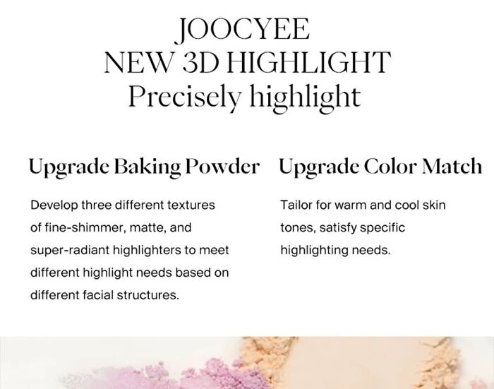 Joocyee Matte Highlighter Powder - 2 Colors - #M302 Milky Ivory - 4.3g