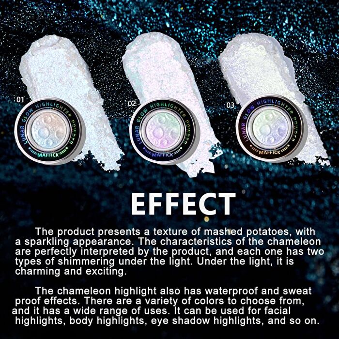 Planet Clear Chameleon Highlighter - 3 Colors - 03# - 2.1g