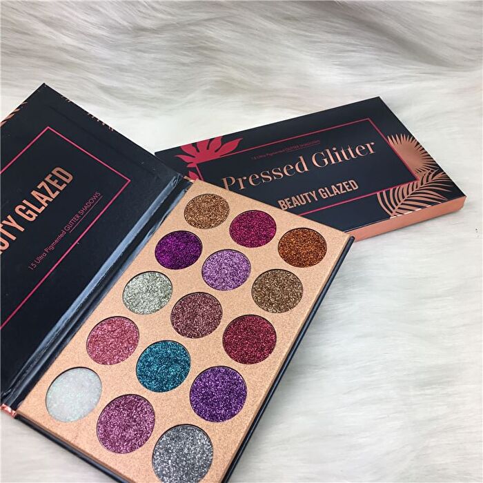 15-Color Pressed Glitter Eyeshadow Palette - 15g