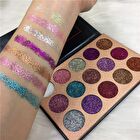 15-Color Pressed Glitter Eyeshadow Palette - 15g
