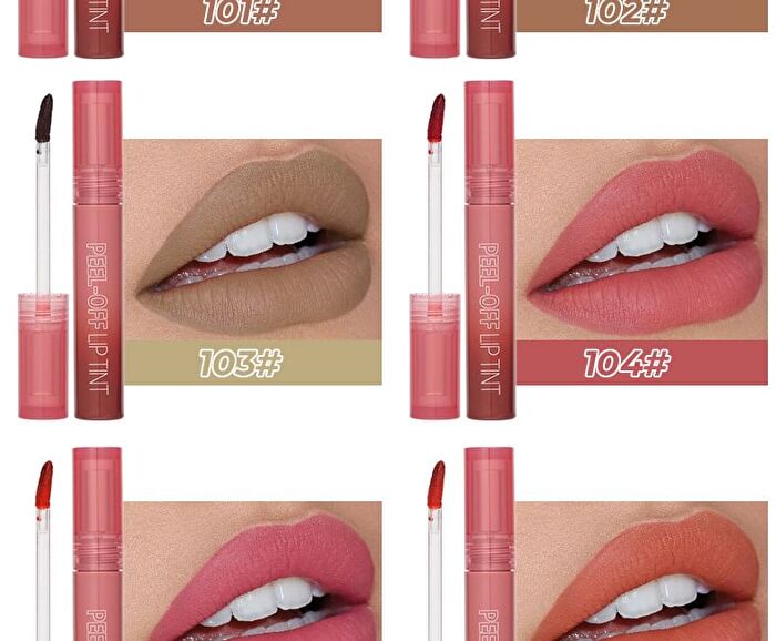 Beauty Glazed Long-Lasting Matte Peel-Off Lipstick - 6 Colors - 101# - 6g