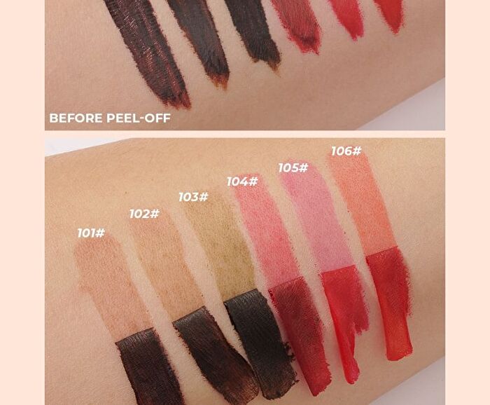 Beauty Glazed Long-Lasting Matte Peel-Off Lipstick - 6 Colors - 101# - 6g