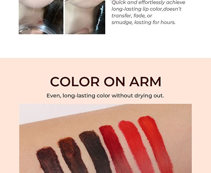 Long-Lasting Matte Peel-Off Lipstick - 6 Colors - 103# - 6g