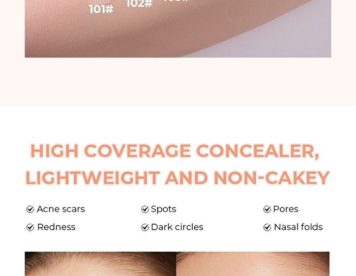 Beauty Glazed Long-Lasting Lightweight Liquid Concealer - 6 Shades - 106# - 8g