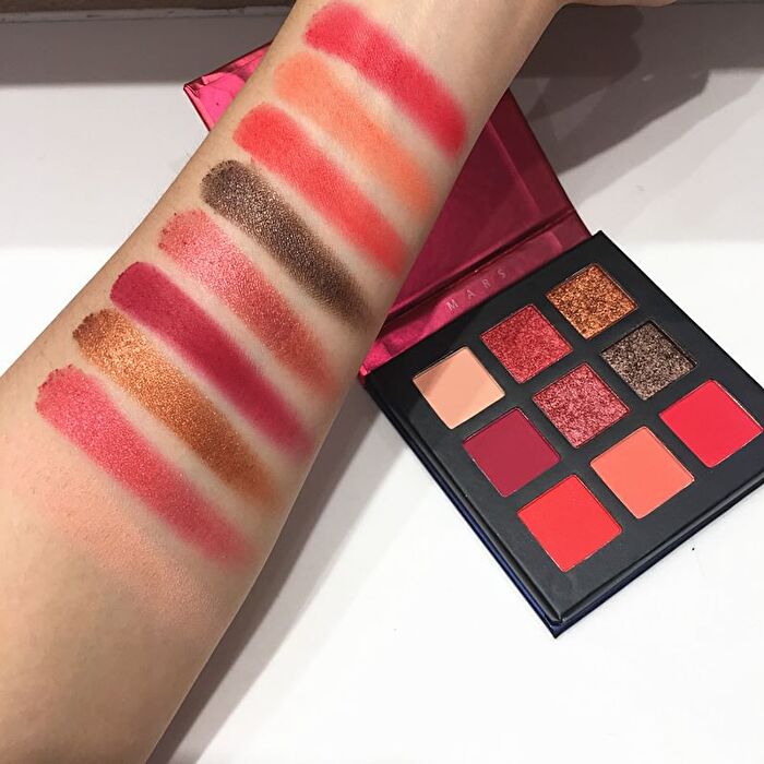 9-Color Galaxy Eyeshadow Palette - 5 Types - A# Mars (1.4g x 9)