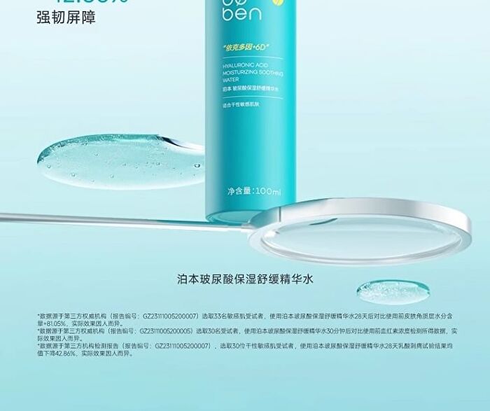 6D Hyaluronic Acid Moisturizing Soothing Water - 1pc - 100ml