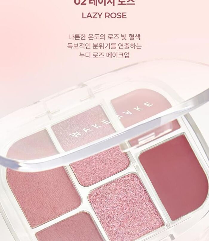 Wakemake Soft Sheer Multi Palette - 9 Types - #02 Lazy Rose