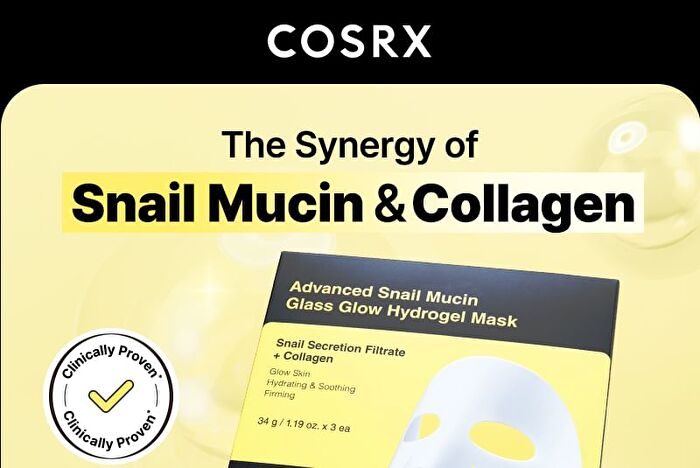 Cosrx Advanced Snail Mucin Glass Glow Hydrogel Mask Set - 34g x 3 sheets