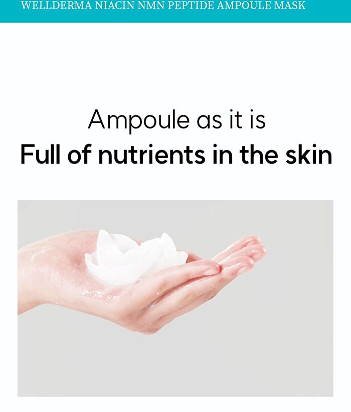 G Plus Niacin Nmn Peptide Ampoule Mask Set - 28ml x 10 Sheets