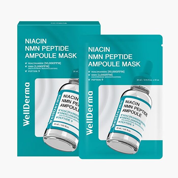 G Plus Niacin Nmn Peptide Ampoule Mask Set - 28ml x 10 Sheets