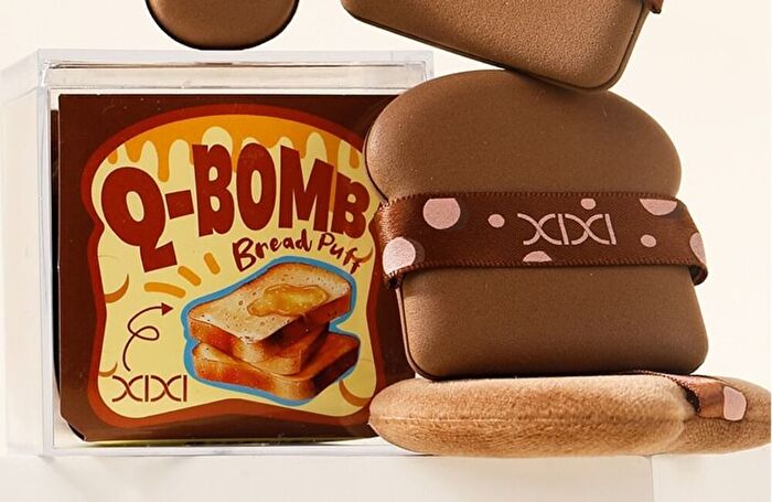 Q-Bomb Bread Puff - 2 Colours - #A Coffee - 6pcs