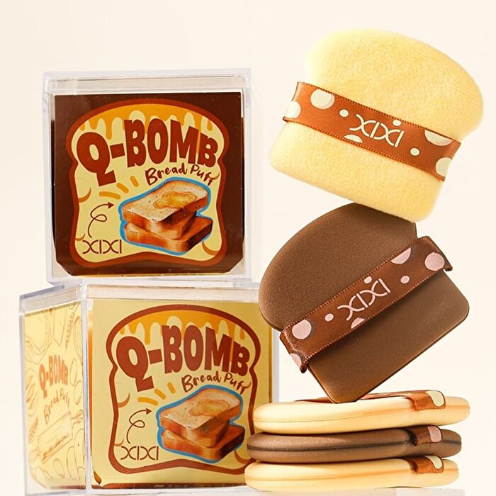 Q-Bomb Bread Puff - 2 Colours - #A Coffee - 6pcs